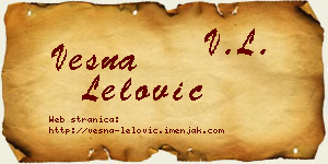 Vesna Lelović vizit kartica
